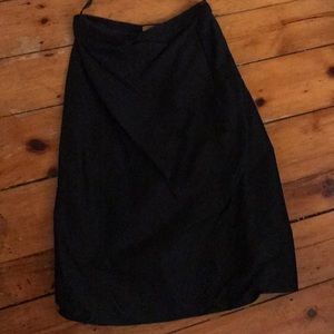 Black Donna Karan signature mid length skirt